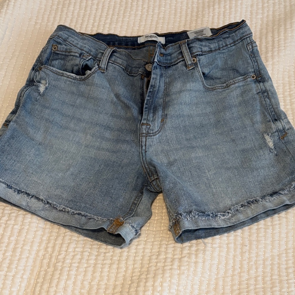 Kensie Denim Blue Women's Distressed Shorts Size 4/27